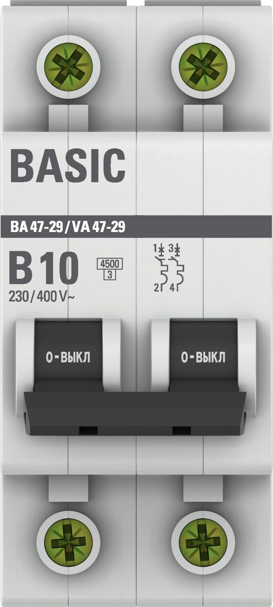 Выключатель автоматический  mcb4729-2-10-B