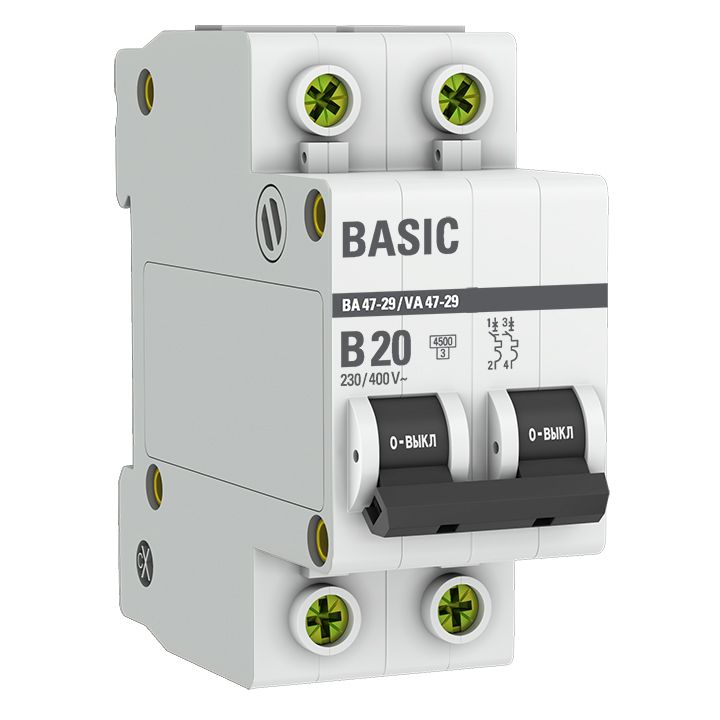 Выключатель автоматический  mcb4729-2-20-B