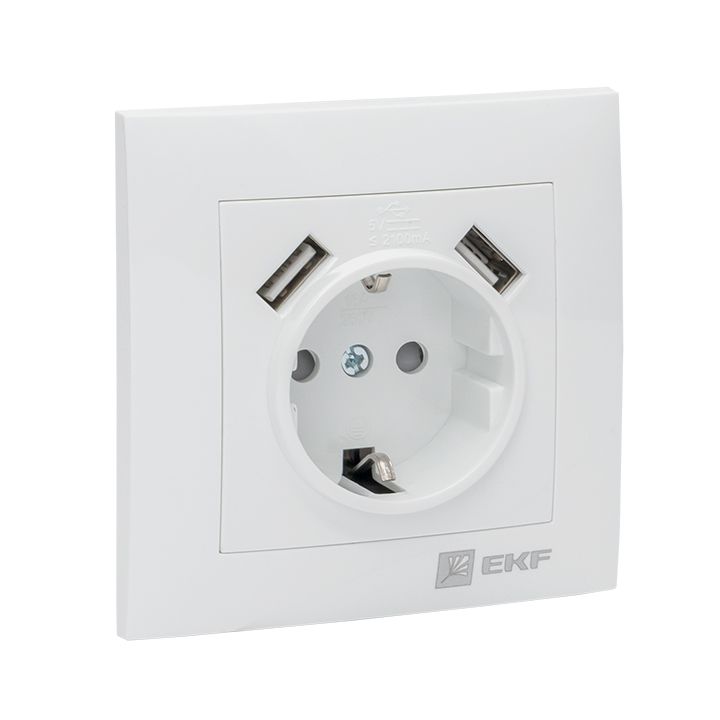 Розетка силовая  EWR16-028-10-2USB