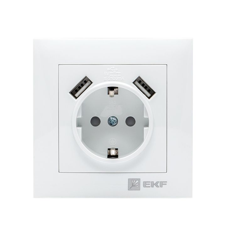 Розетка силовая  EWR16-028-10-2USB