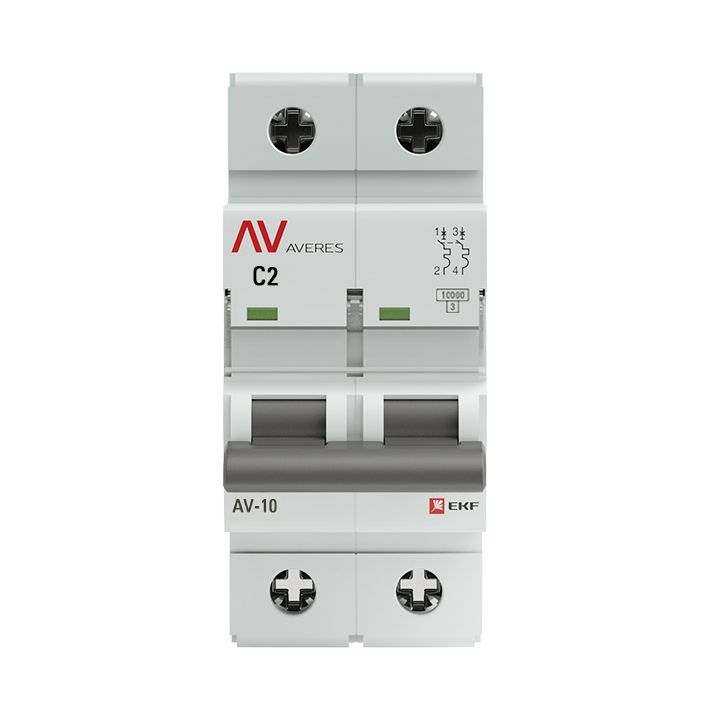 Выключатель автоматический  mcb10-2-02C-av