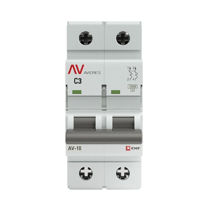 Выключатель автоматический  mcb10-2-03C-av