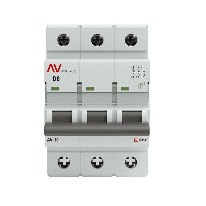 Выключатель автоматический  mcb10-3-06D-av