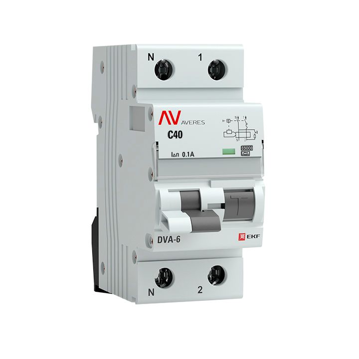 Выключатель автоматический дифференциальный  rcbo6-1pn-40D-100-a-av