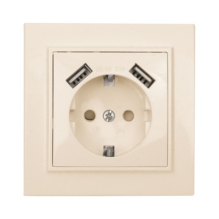 Розетка силовая  ERR16-028-200-2USB