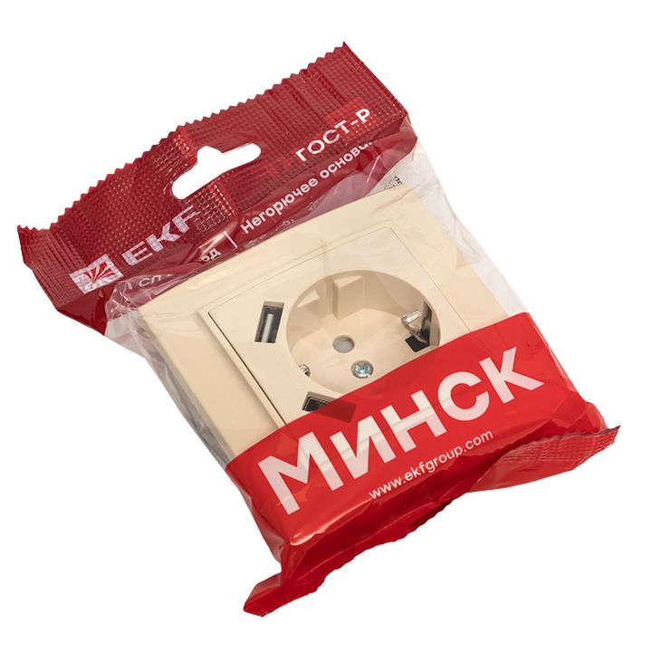 Розетка силовая  ERR16-028-200-2USB