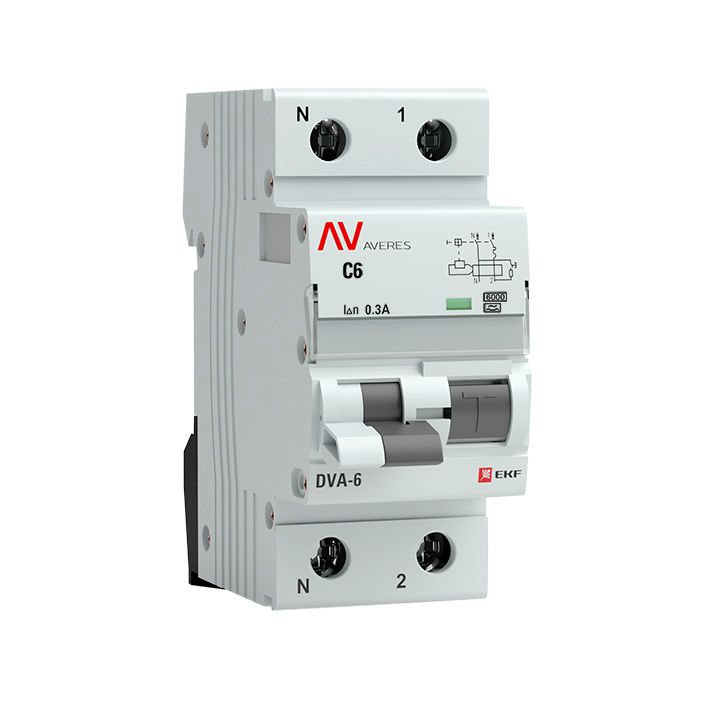 Выключатель автоматический дифференциальный  rcbo6-1pn-6C-300-a-av