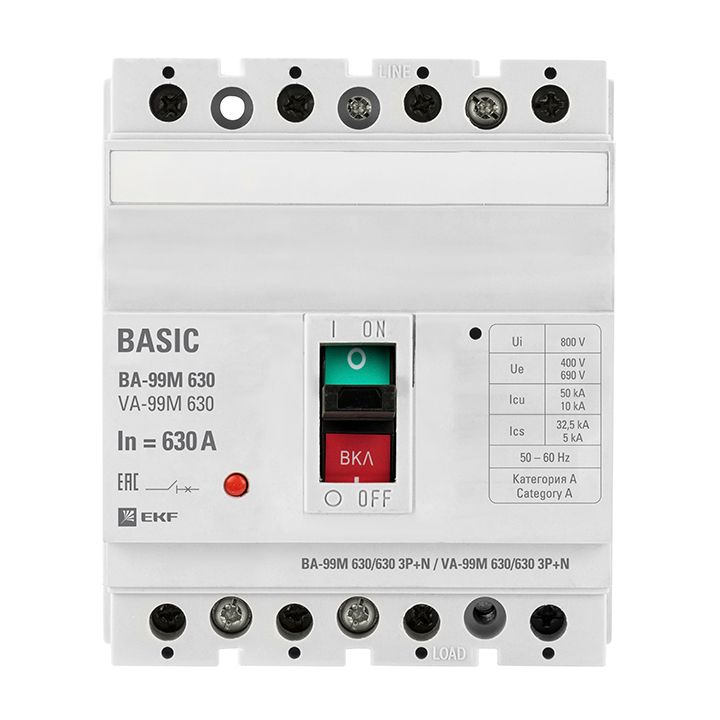 Выключатель автоматический  mccb99-630-630m-4P