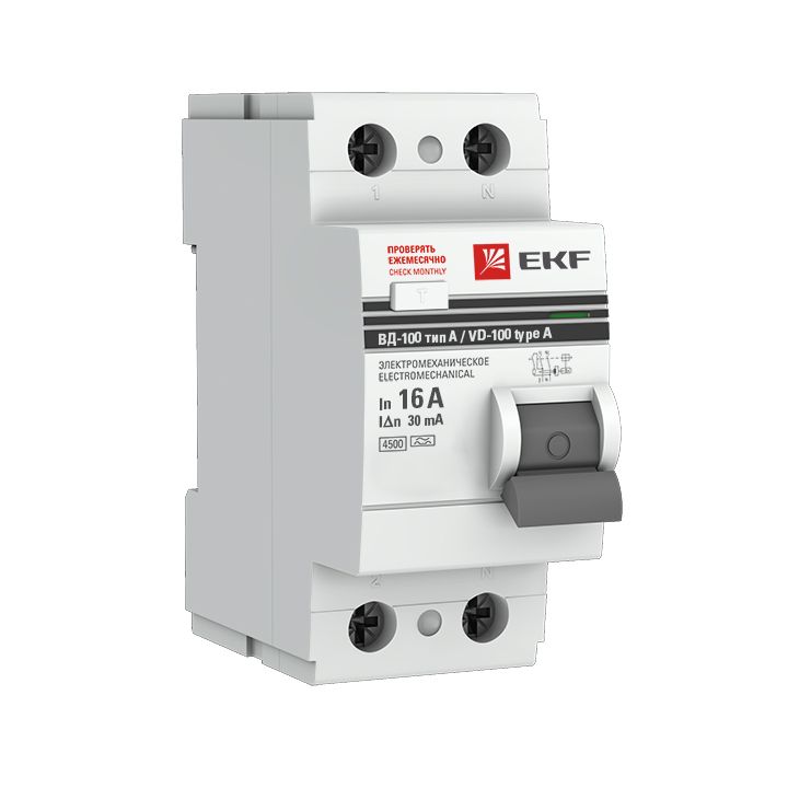 Выключатель автоматический дифференциальный  elcb-2-16-30-em-a-pro