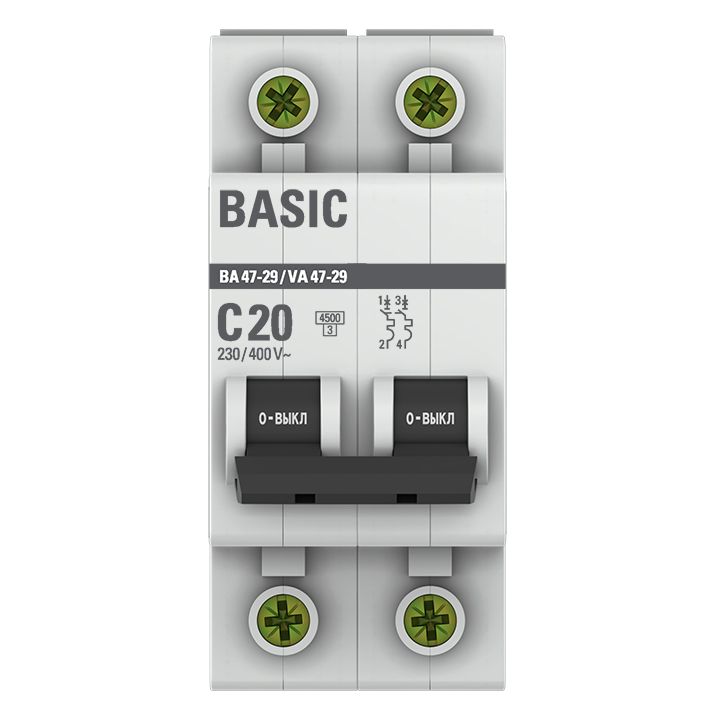 Выключатель автоматический  mcb4729-2-20C