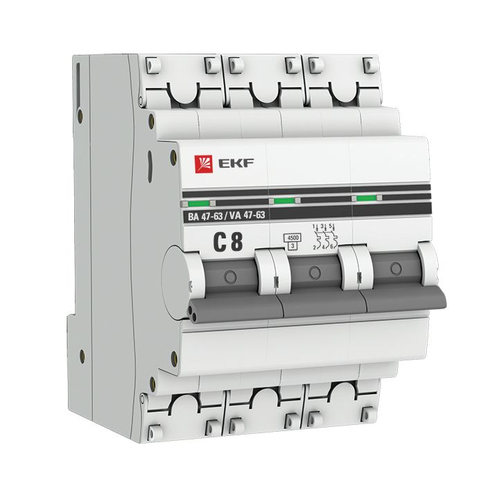 Выключатель автоматический  mcb4763-3-08C-pro
