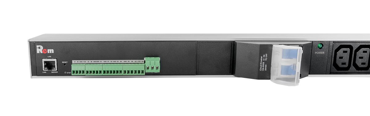 Блок силовых розеток  R-MC1-32-4x3C13-4x2C19-A-1820-K