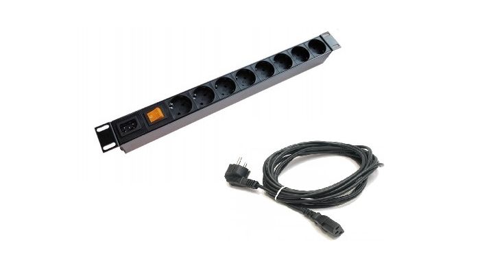Блок силовых розеток QS-PDU-1U-V16-8DR-1,8М