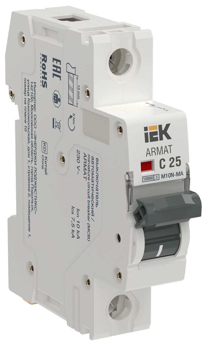 Выключатель автоматический  AR-M10N-MA-1-C025