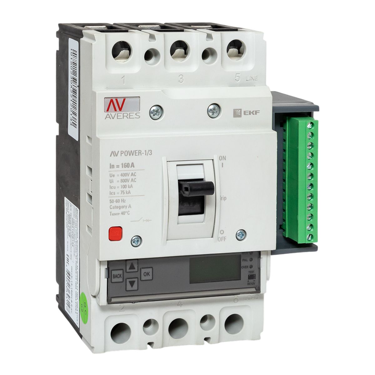 Выключатель автоматический  mccb-13-160H-6.2-av