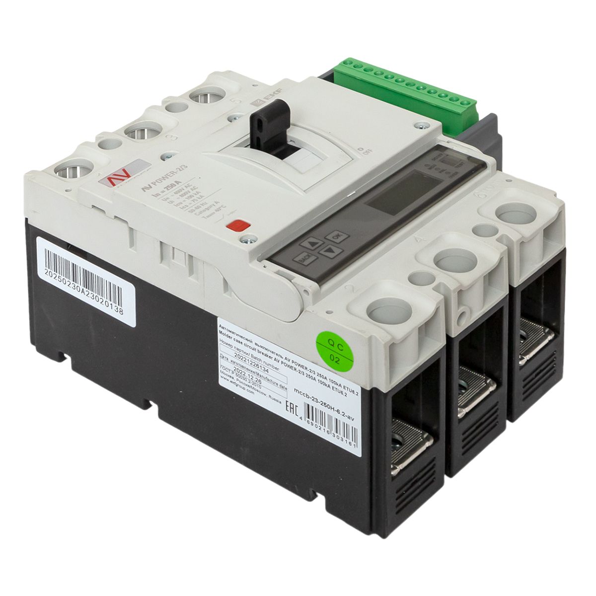 Выключатель автоматический mccb-23-250H-6.2-av