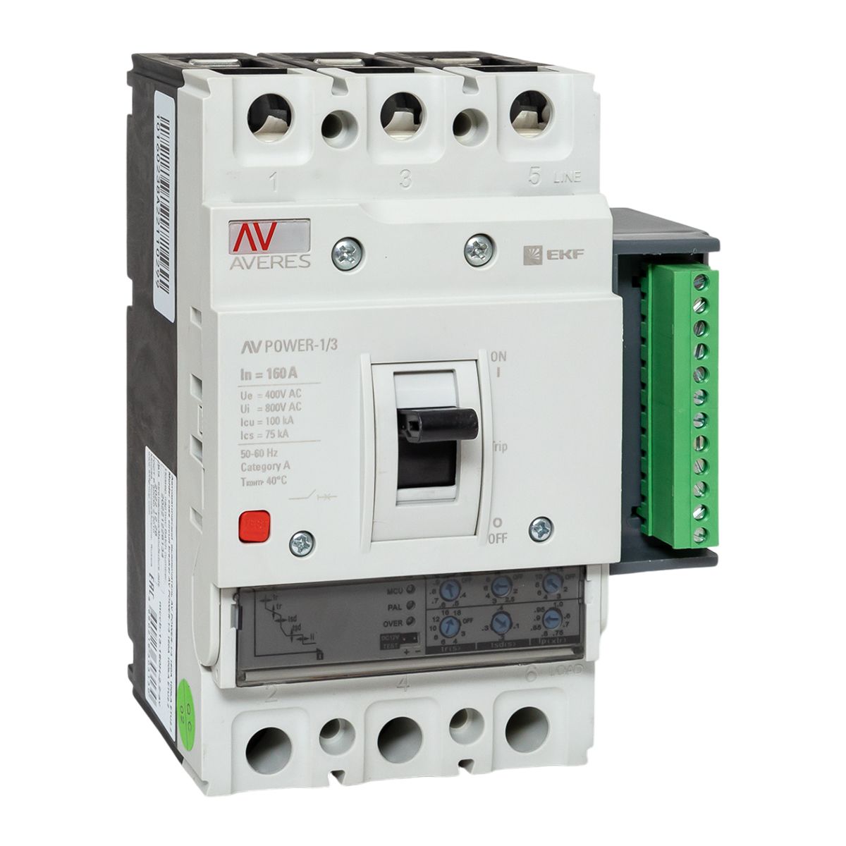 Выключатель автоматический  mccb-13-160H-2.2-av