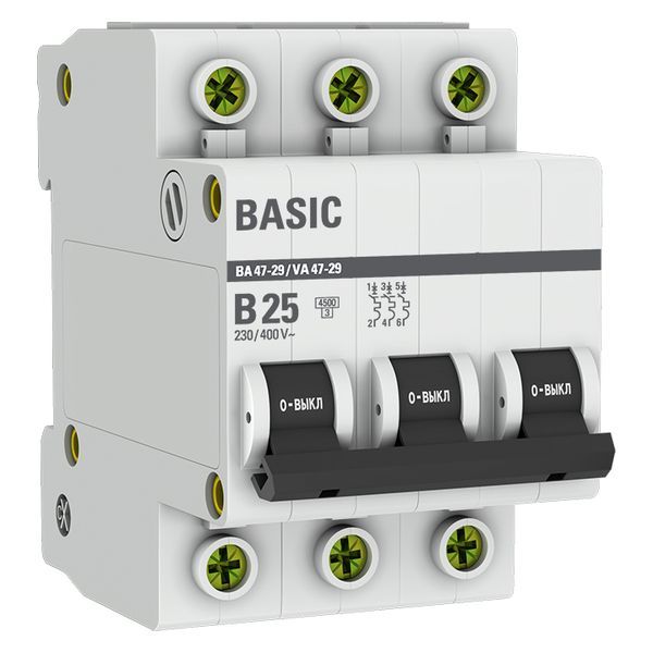 Выключатель автоматический  mcb4729-3-25-B