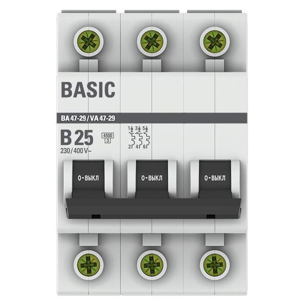 Выключатель автоматический  mcb4729-3-25-B