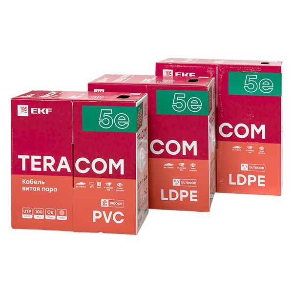 Кабель витая пара  TRC-5EUTP-04PVC-GY-IN3