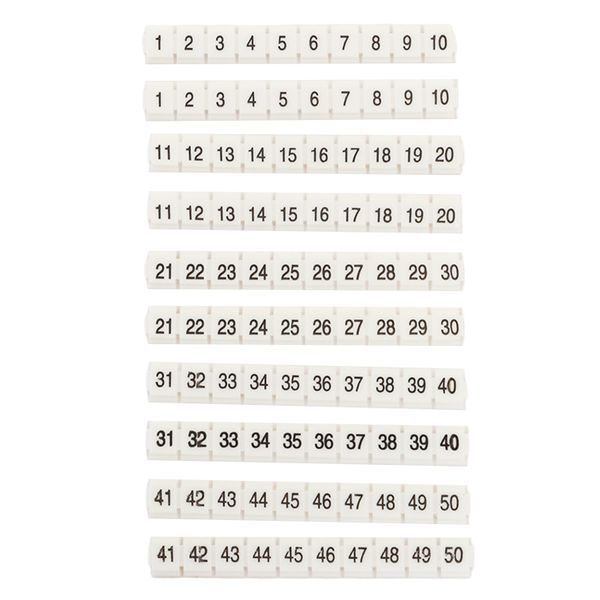 Маркеры клеммные  zb-st-2.5-nlpe-1-50