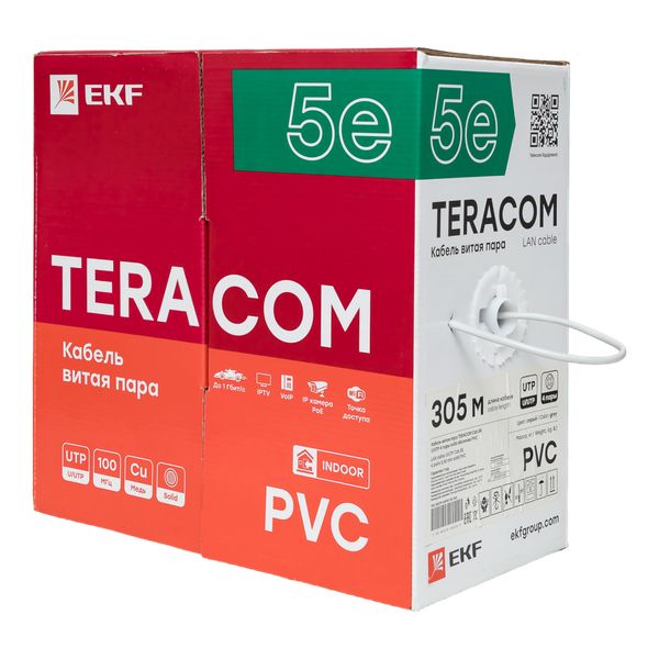 Кабель витая пара  TRC-5EUTP-04PVC-GY-IN3