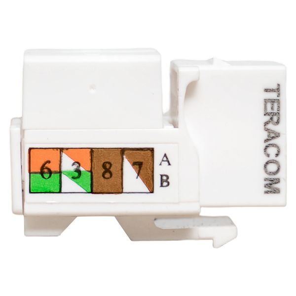 Соединитель проходной  TRP-KSTN-90D-6UTP-WH
