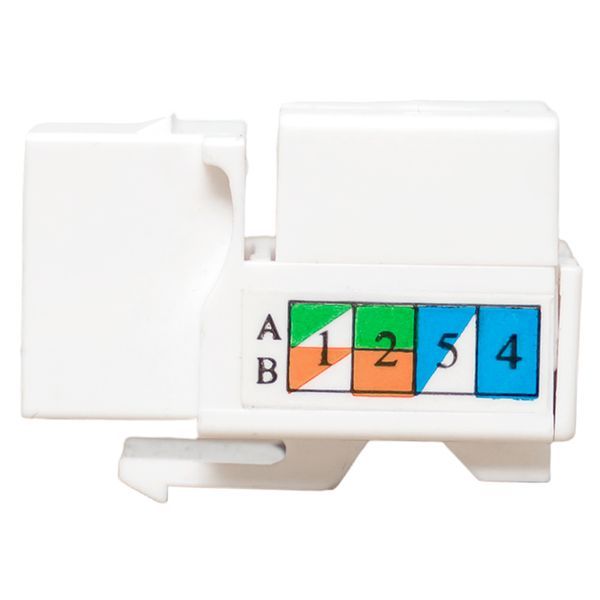 Соединитель проходной  TRP-KSTN-90D-6UTP-WH