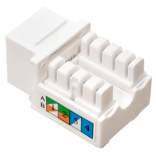 Соединитель проходной  TRP-KSTN-90D-6UTP-WH