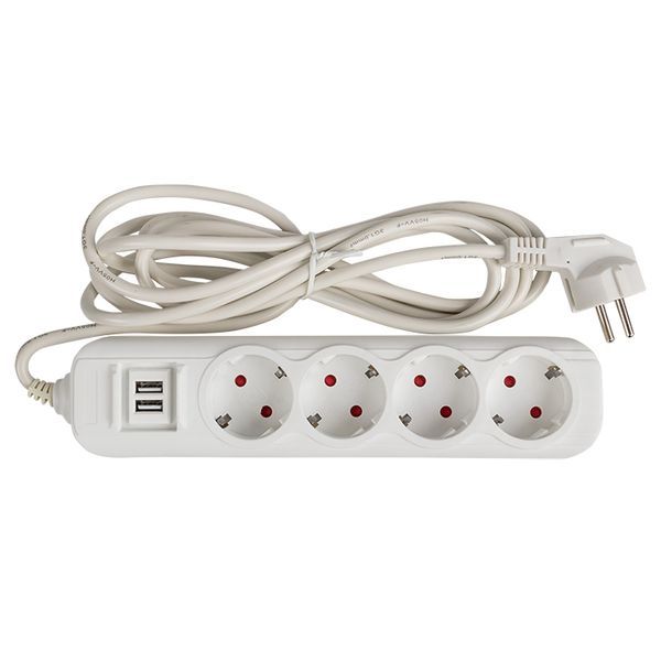 Удлинитель силовой  UBA16-2USB-4-05i