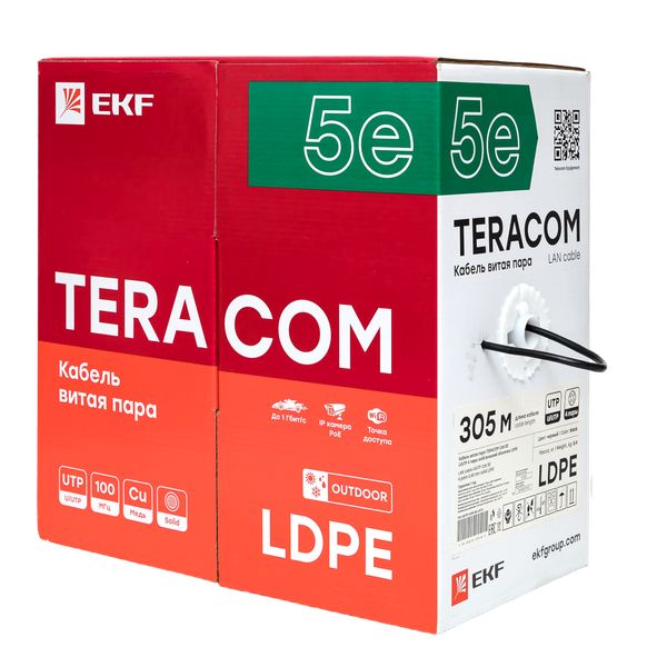 Кабель витая пара  TRC-5EUTP-04PE-BK-OUT3
