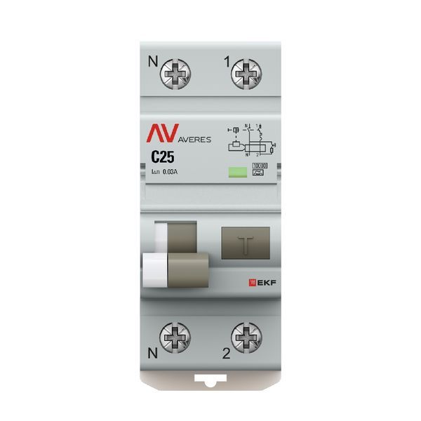 Выключатель автоматический дифференциальный  rcbo10-1pn-25C-30-a-av