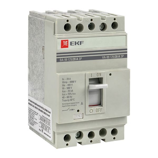 Выключатель автоматический  mccb99-125-20