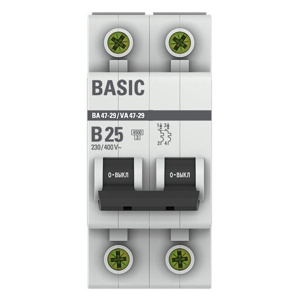 Выключатель автоматический  mcb4729-2-25-B