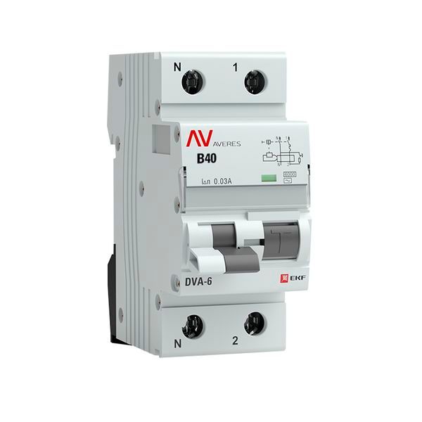 Выключатель автоматический дифференциальный  rcbo6-1pn-40B-30-ac-av