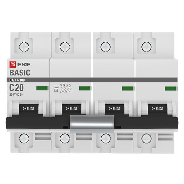 Выключатель автоматический  mcb47100-4-20C-bas