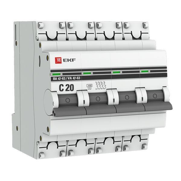 Выключатель автоматический  mcb4763-4-20C-pro