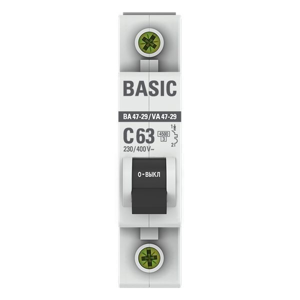 Выключатель автоматический  mcb4729-1-63C