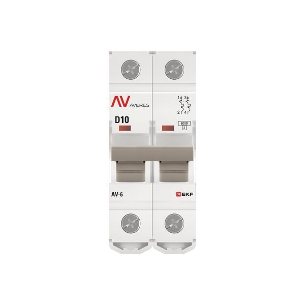 Выключатель автоматический  mcb6-2-10D-av
