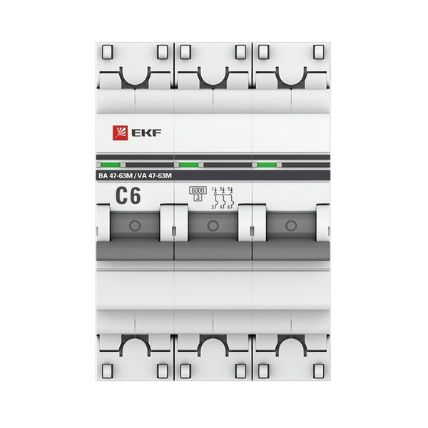 Выключатель автоматический  mcb4763m-6-3-6C-pro