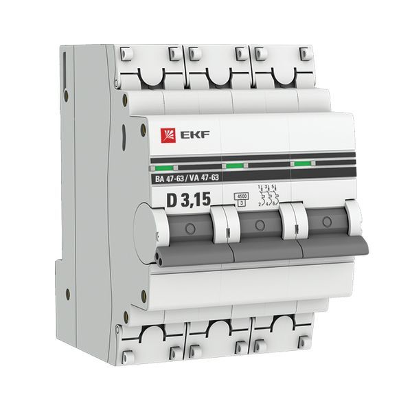 Выключатель автоматический  mcb4763-3-3.15D-pro