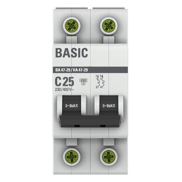 Выключатель автоматический  mcb4729-2-25C