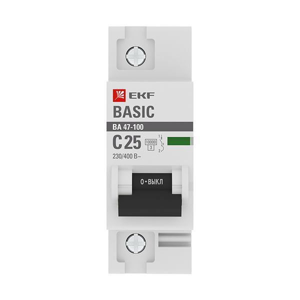 Выключатель автоматический  mcb47100-1-25C-bas