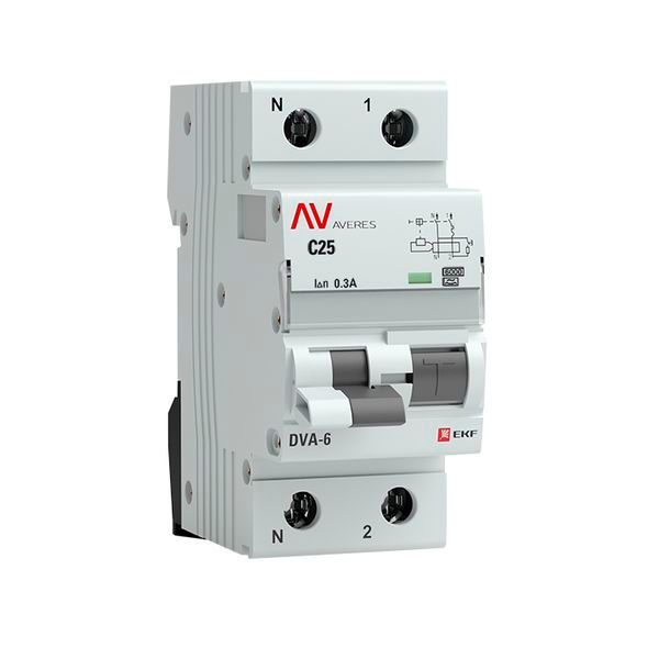 Выключатель автоматический дифференциальный  rcbo6-1pn-25C-300-a-av