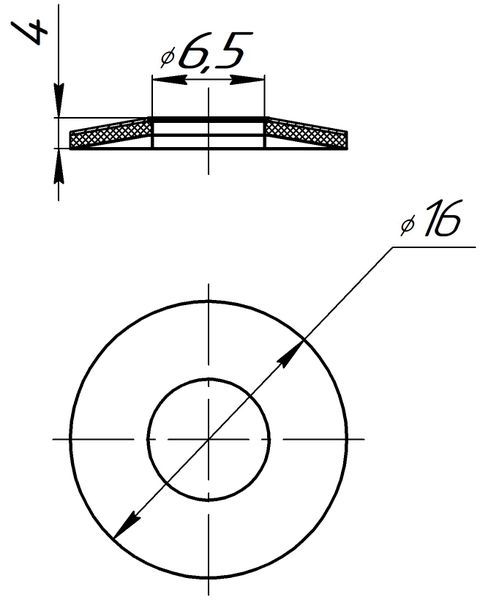 Шайба EPDM shkr6,3х16