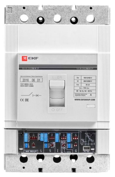 Выключатель автоматический  mccb99-250-250e