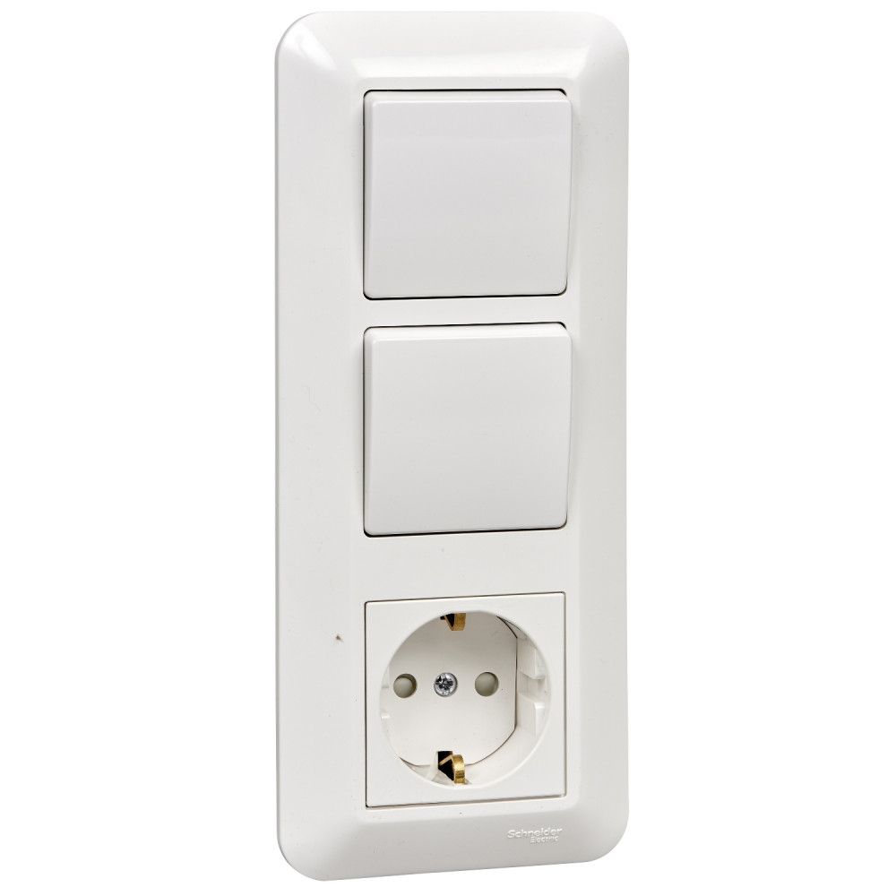 Блок выключатель-розетка  BK2VR-008V-B