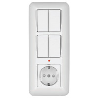 Блок выключатель-розетка  BK2VR-008B-B