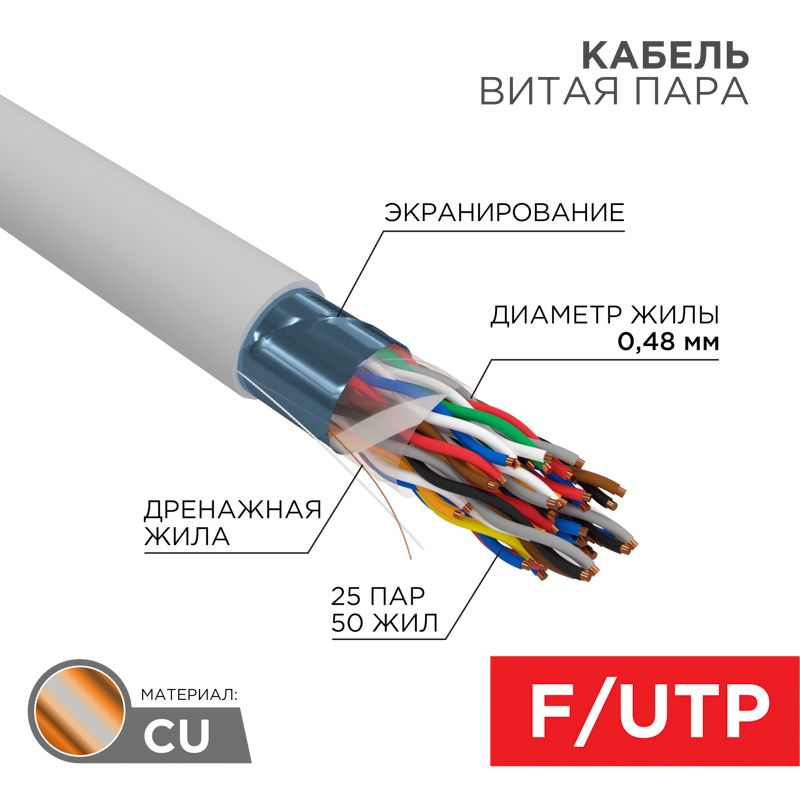 Кабель витая пара  01-1201-R
