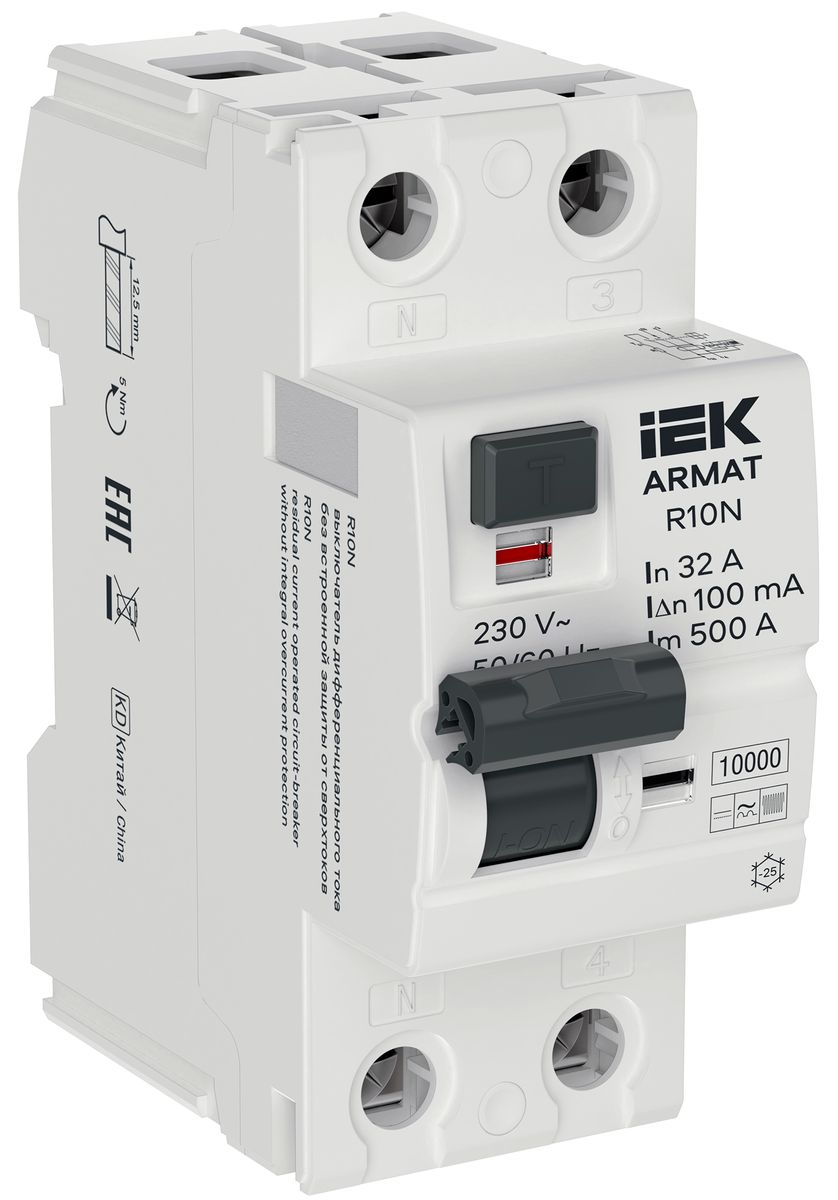 Выключатель автоматический дифференциальный  AR-R10N-2-032B100